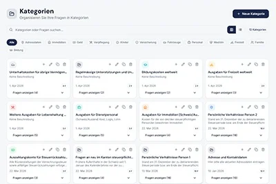 easyCHECK: Kategorienverwaltung